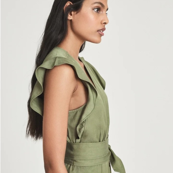 NWT REISS Emma Linen blend midi dress - Picture 5 of 9